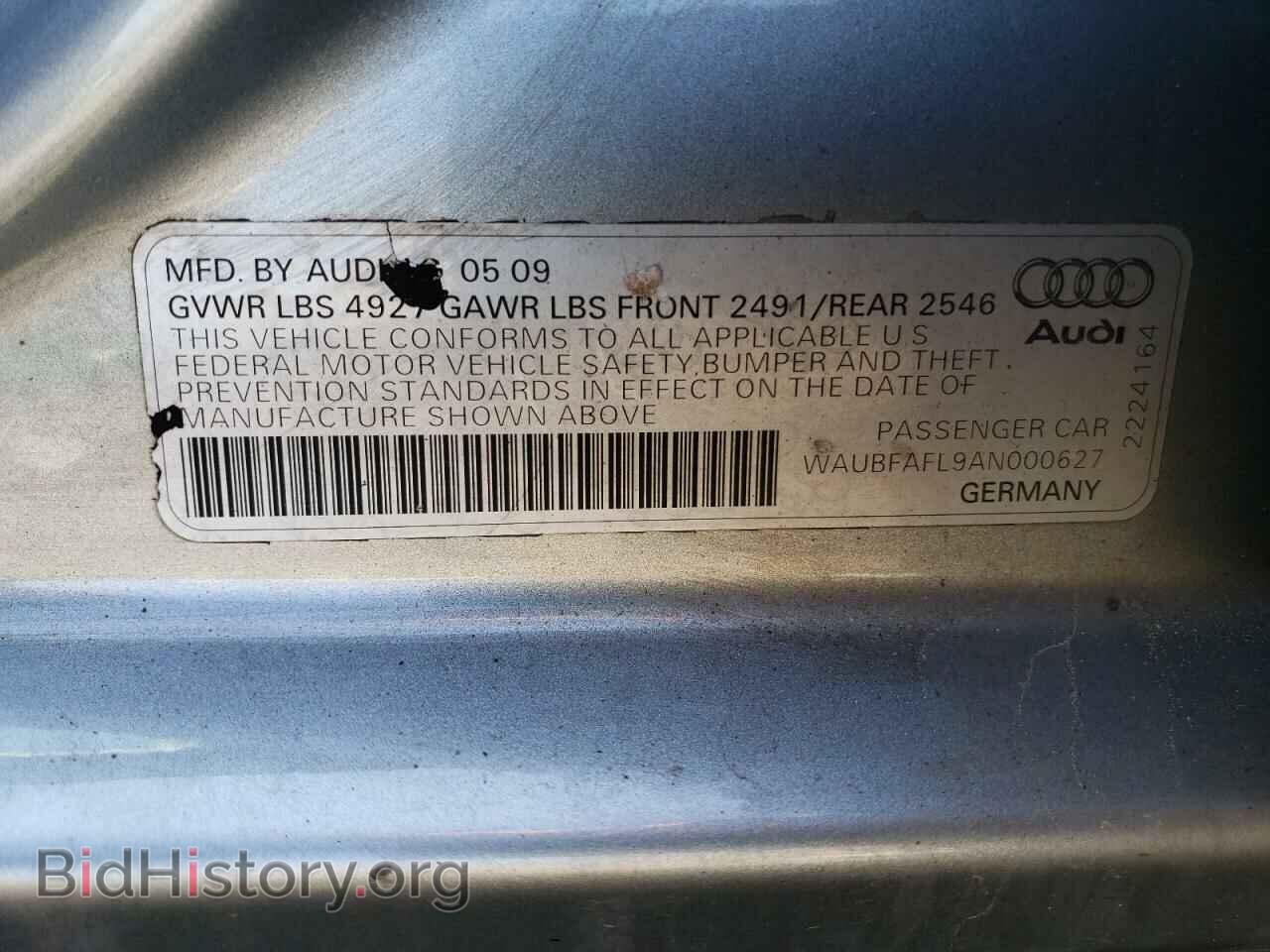 2010 AUDI A4 - VIN: WAUBFAFL9AN000627 - Фото 12