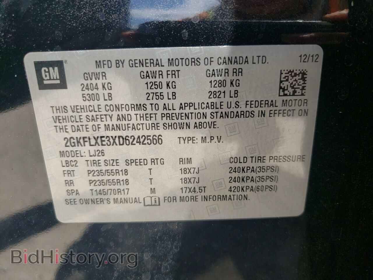 2013 GMC TERRAIN - VIN: 2GKFLXE3XD6242566 - Photo 10