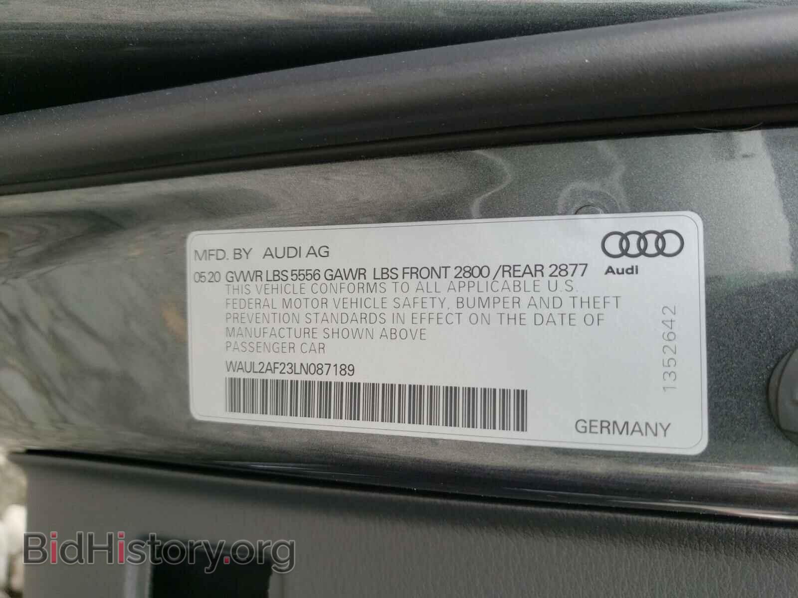 2020 AUDI A6 - VIN: WAUL2AF23LN087189 - Фото 10