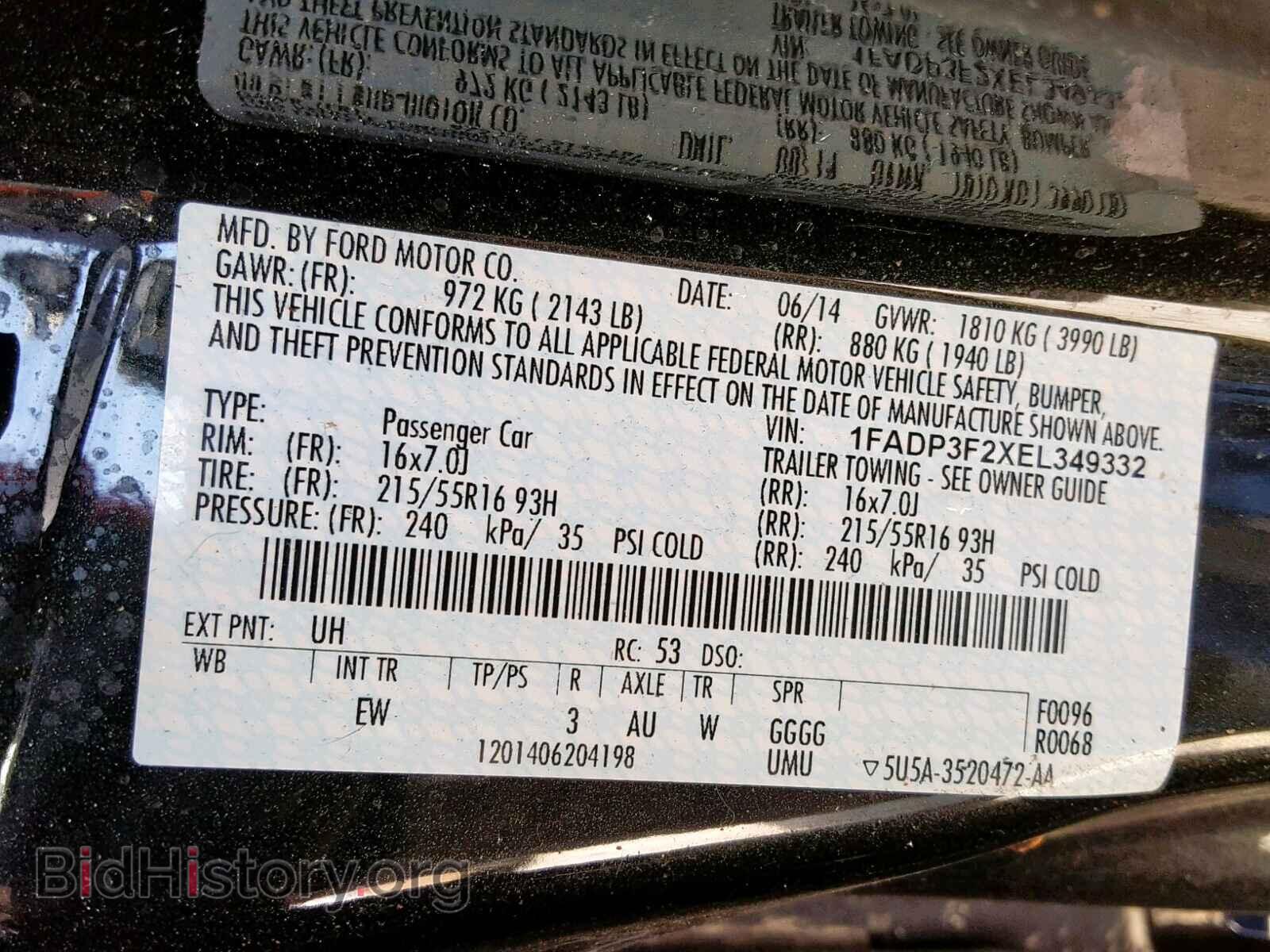 2014 FORD FOCUS SE - VIN: 1FADP3F2XEL349332 - Фото 10