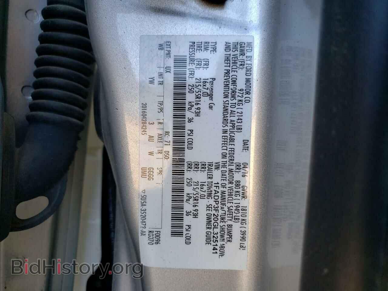 2016 FORD FOCUS - VIN: 1FADP3F20GL325141 - Фото 10