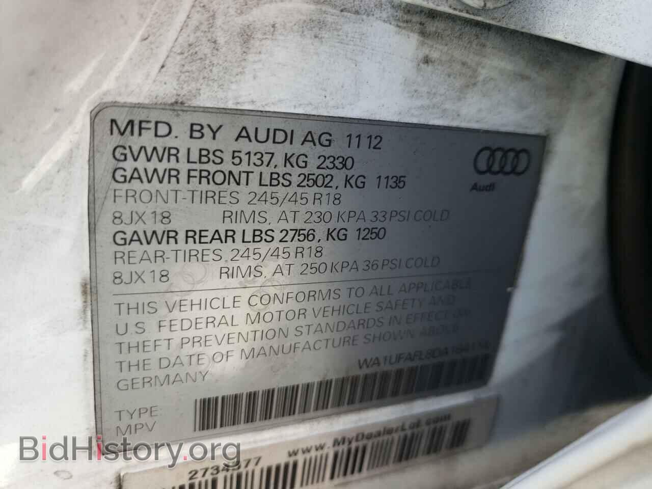 2013 AUDI A4 - VIN: WA1UFAFL8DA164114 - Фото 10