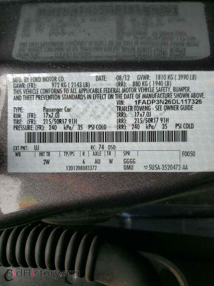 2013 FORD FOCUS - VIN: 1FADP3N26DL117326 - Фото 10