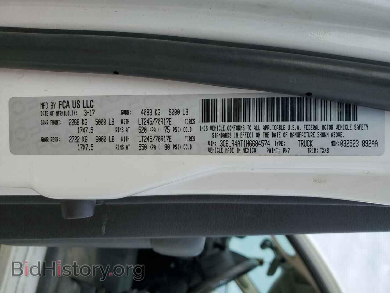 2017 RAM All Models - VIN: 3C6LR4AT1HG684574 - Фото 13