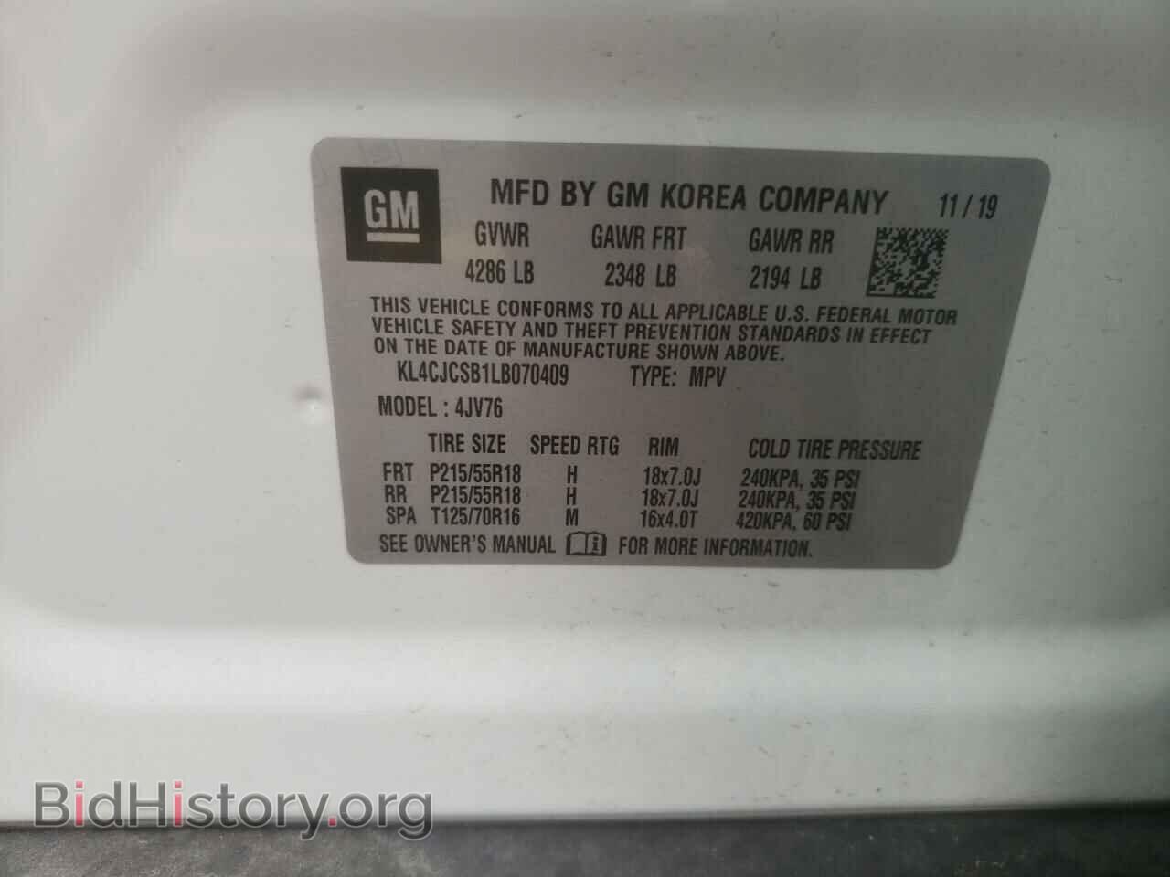 2020 BUICK ENCORE - VIN: KL4CJCSB1LB070409 - Photo 10