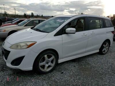 2014 Mazda 5 Grand Touring, белый — VIN JM1CW2DL4E0164094, Copart