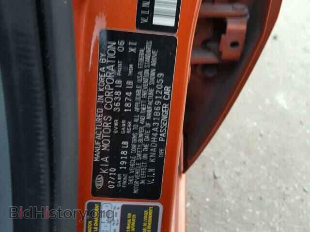 2011 KIA RIO BASE - VIN: KNADH4A31B6912059 - Фото 10