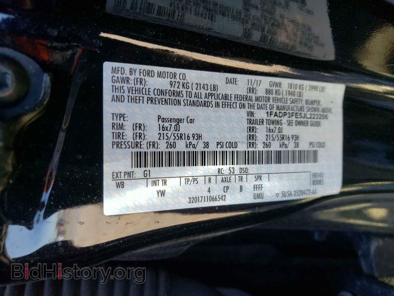 2018 FORD FOCUS - VIN: 1FADP3FE5JL223206 - Фото 10