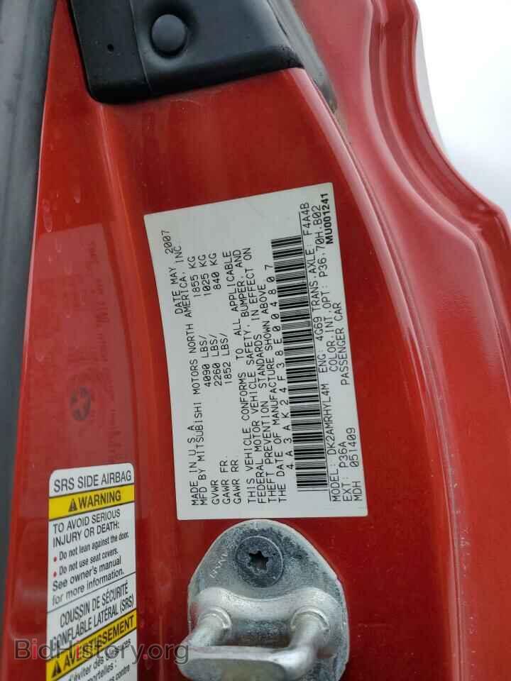 2008 MITSUBISHI ECLIPSE - VIN: 4A3AK24F38E004807 - Фото 12
