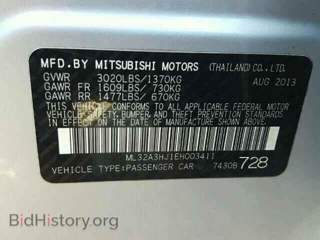 2014 MITSUBISHI MIRAGE - VIN: ML32A3HJ1EH003411 - Фото 10