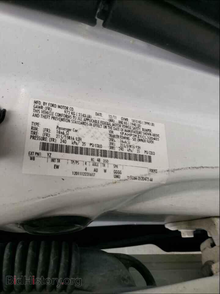 2012 FORD FOCUS - VIN: 1FAHP3K2XCL320403 - Фото 10
