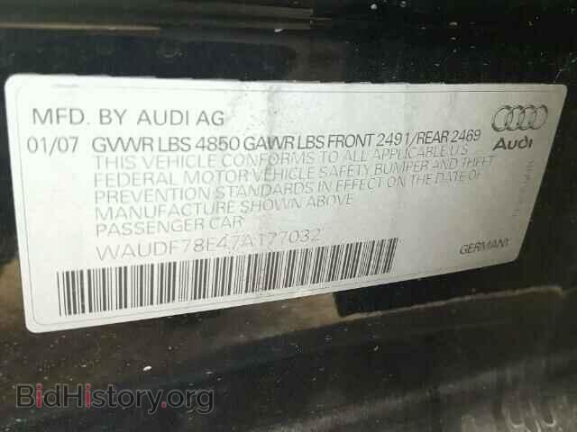 2007 AUDI A4 - VIN: WAUDF78E47A177032 - Photo 10