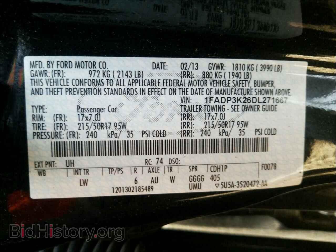 2013 FORD FOCUS - VIN: 1FADP3K26DL271667 - Photo 10