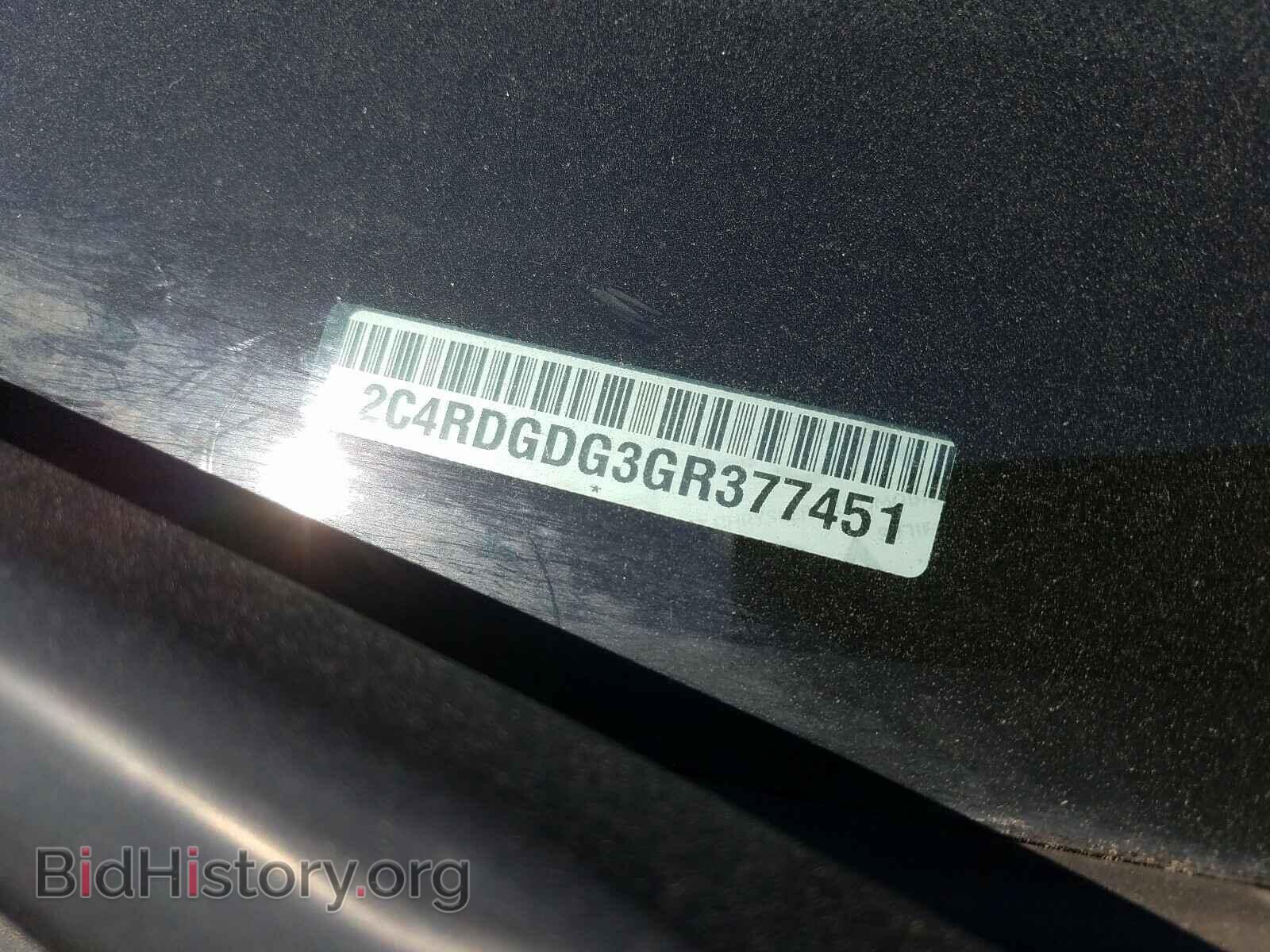 2016 DODGE CARAVAN - VIN: 2C4RDGDG3GR377451 - Фото 10