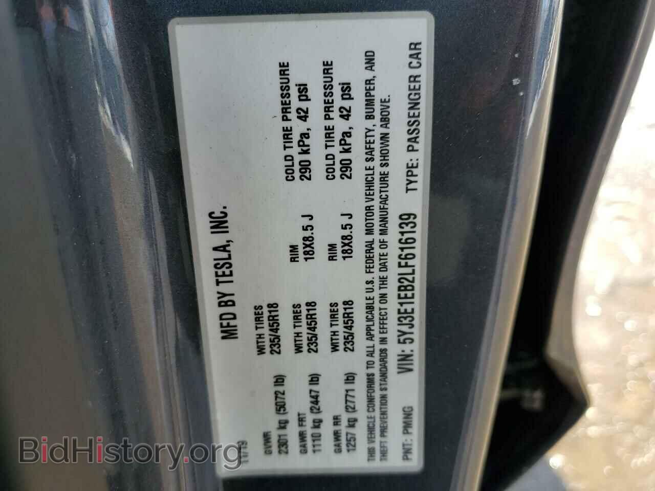 2020 TESLA MODEL 3 - VIN: 5YJ3E1EB2LF616139 - Photo 12