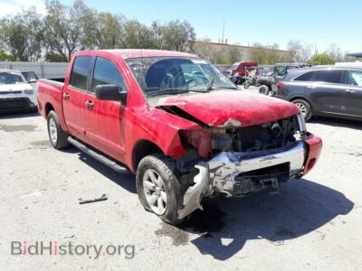 2010 Nissan TITAN Titan XE, red — VIN 1N6AA0EJ2AN317640, Copart