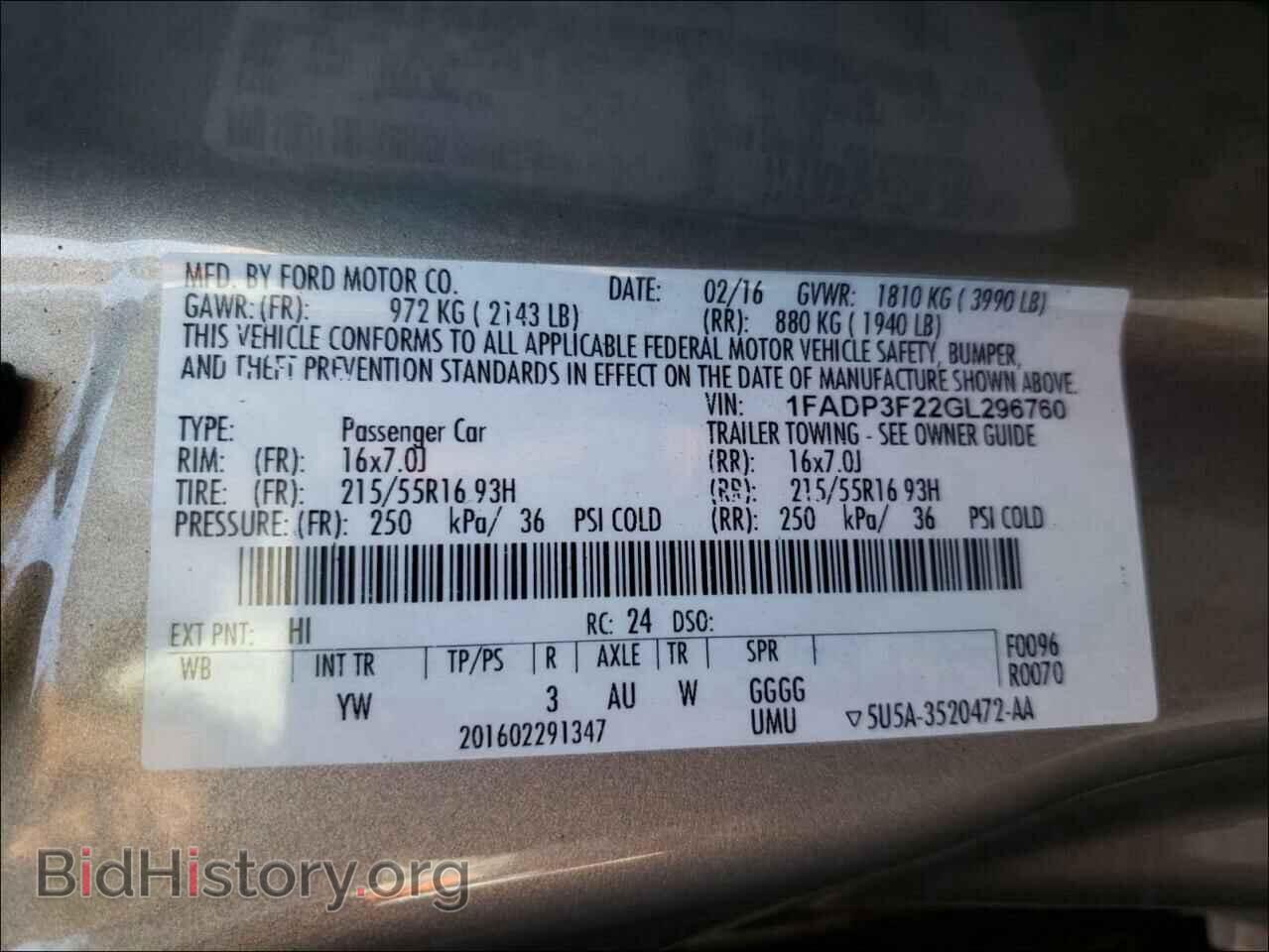 2016 FORD FOCUS - VIN: 1FADP3F22GL296760 - Photo 10