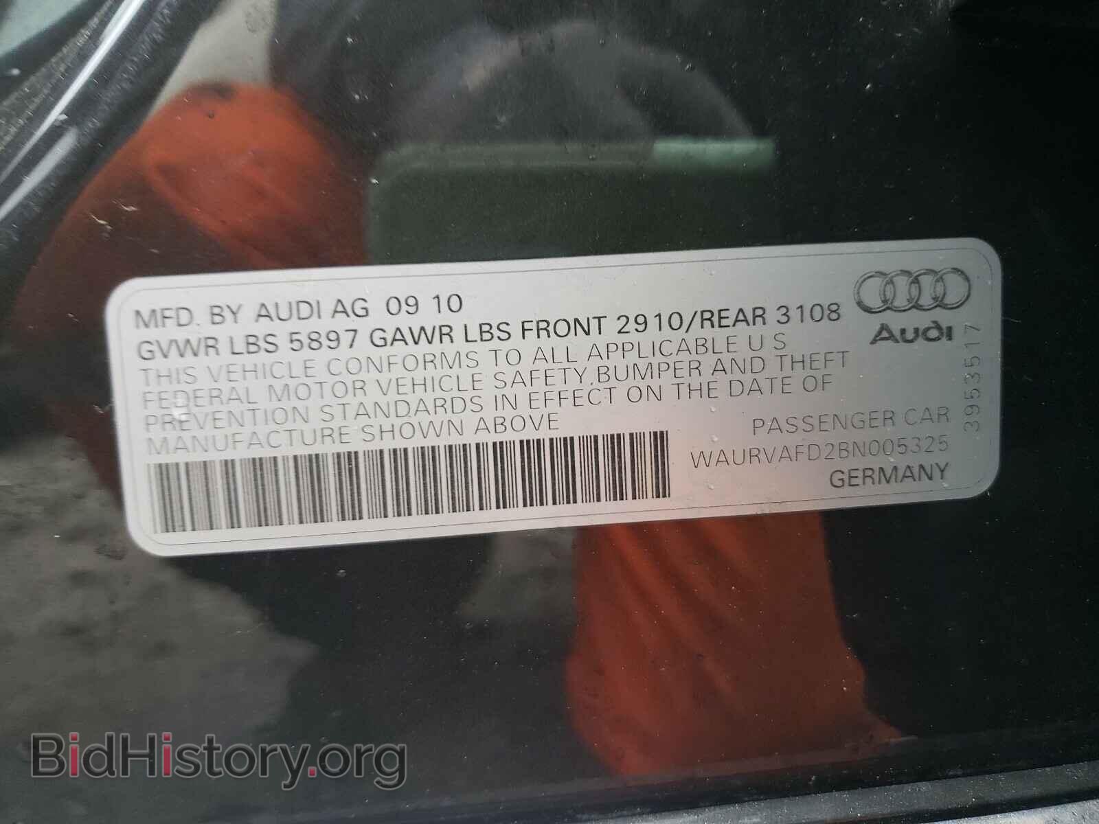 2011 AUDI A8 - VIN: WAURVAFD2BN005325 - Photo 10