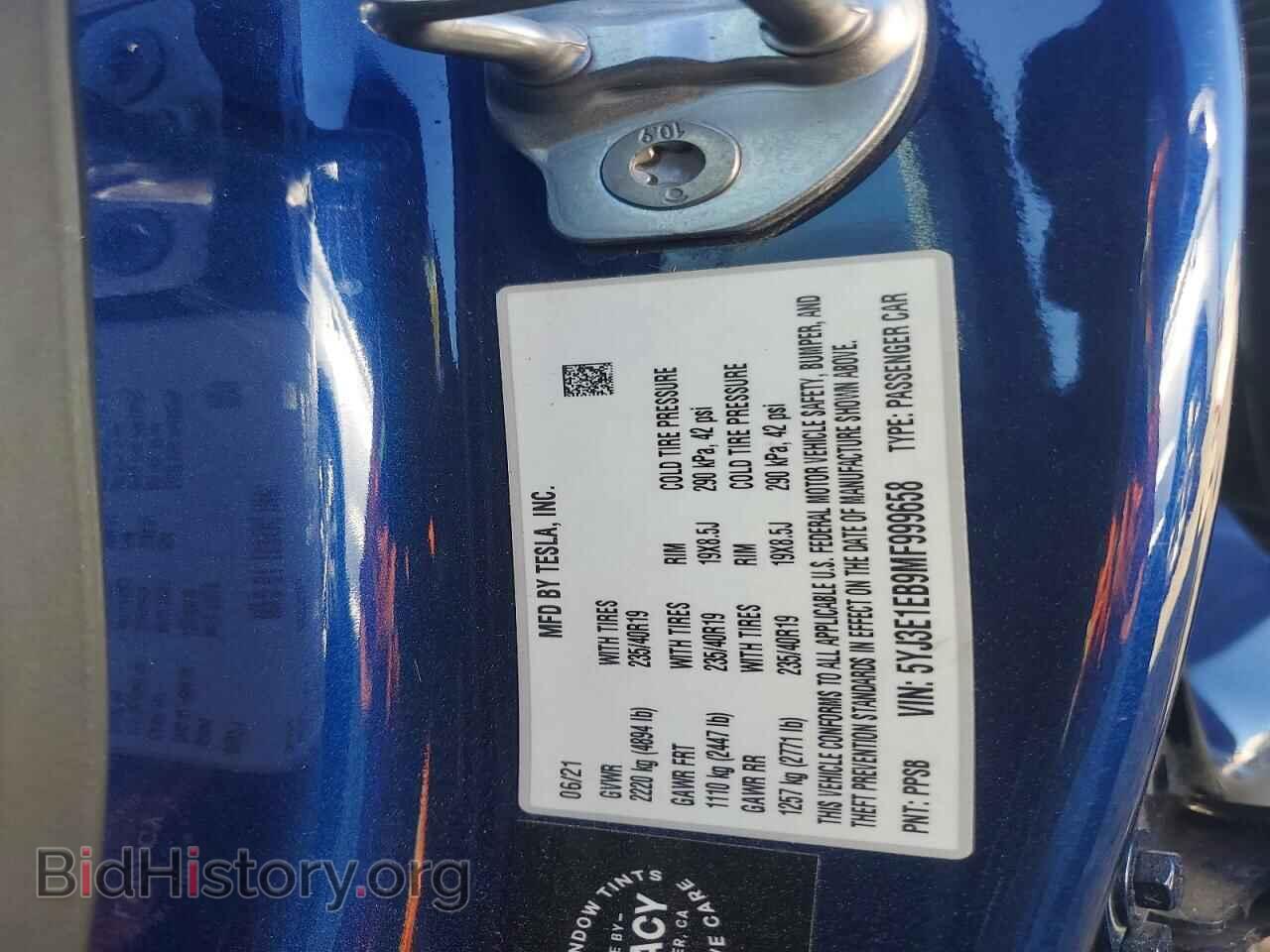 2021 TESLA MODEL 3 - VIN: 5YJ3E1EB9MF999658 - Photo 12