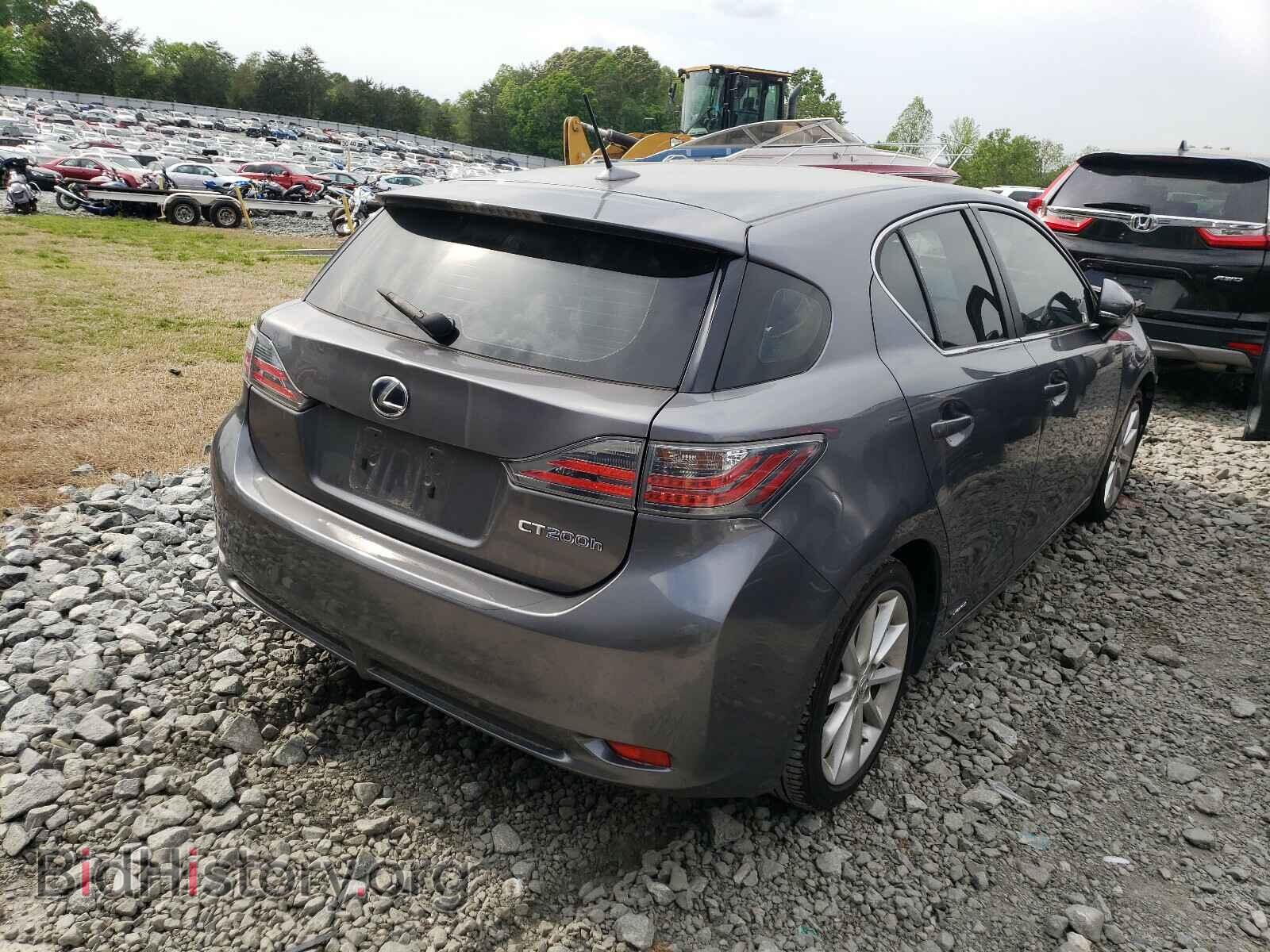 2012 LEXUS CT 200 - VIN: JTHKD5BH6C2107154 - Фото 4