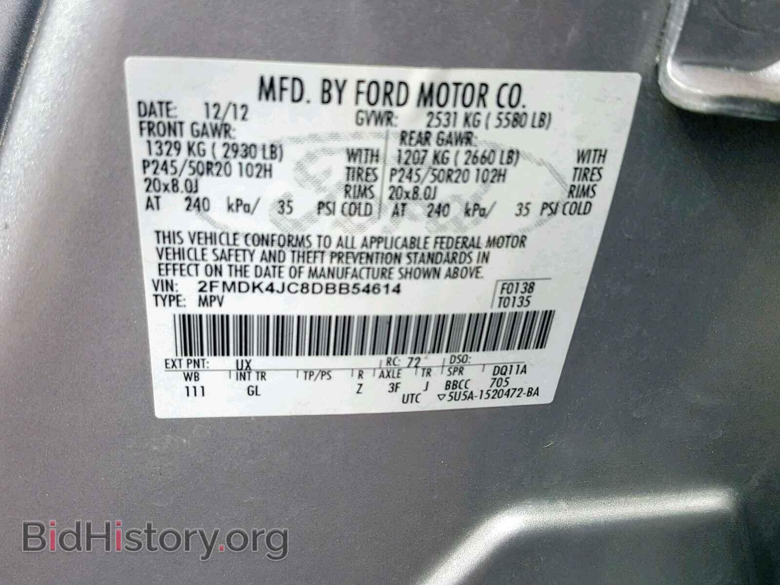 2013 FORD EDGE SEL - VIN: 2FMDK4JC8DBB54614 - Photo 10