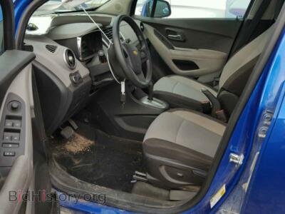 2015 Chevrolet TRAX, синий — VIN KL7CJKSB2FB077953, Copart