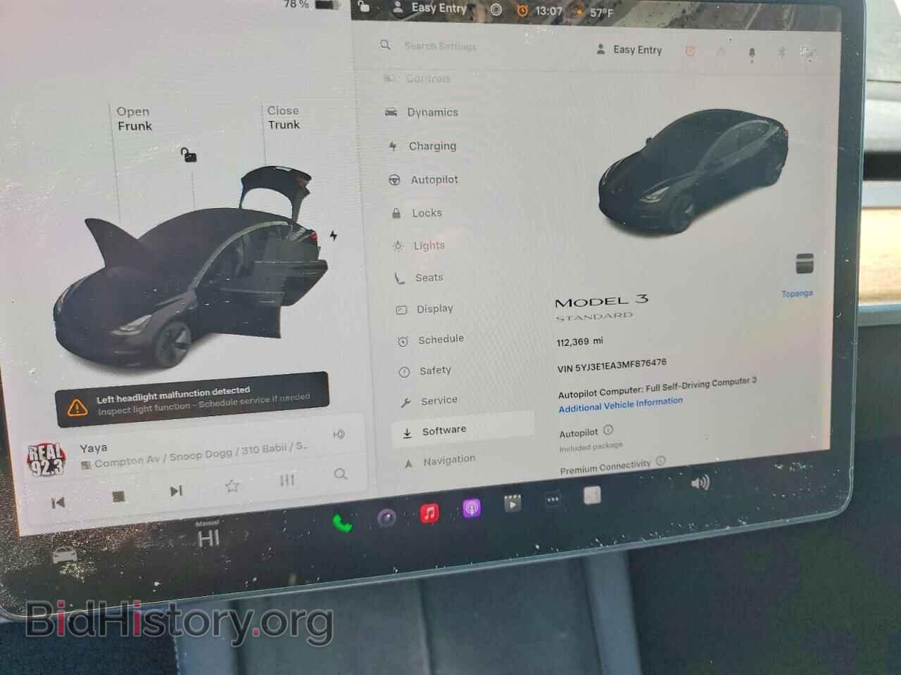 2021 TESLA MODEL 3 - VIN: 5YJ3E1EA3MF876476 - Photo 9