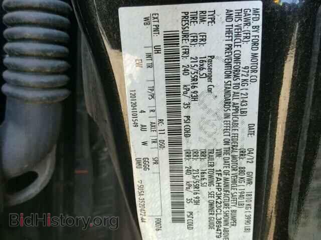 2012 FORD FOCUS - VIN: 1FAHP3K23CL389479 - Photo 10