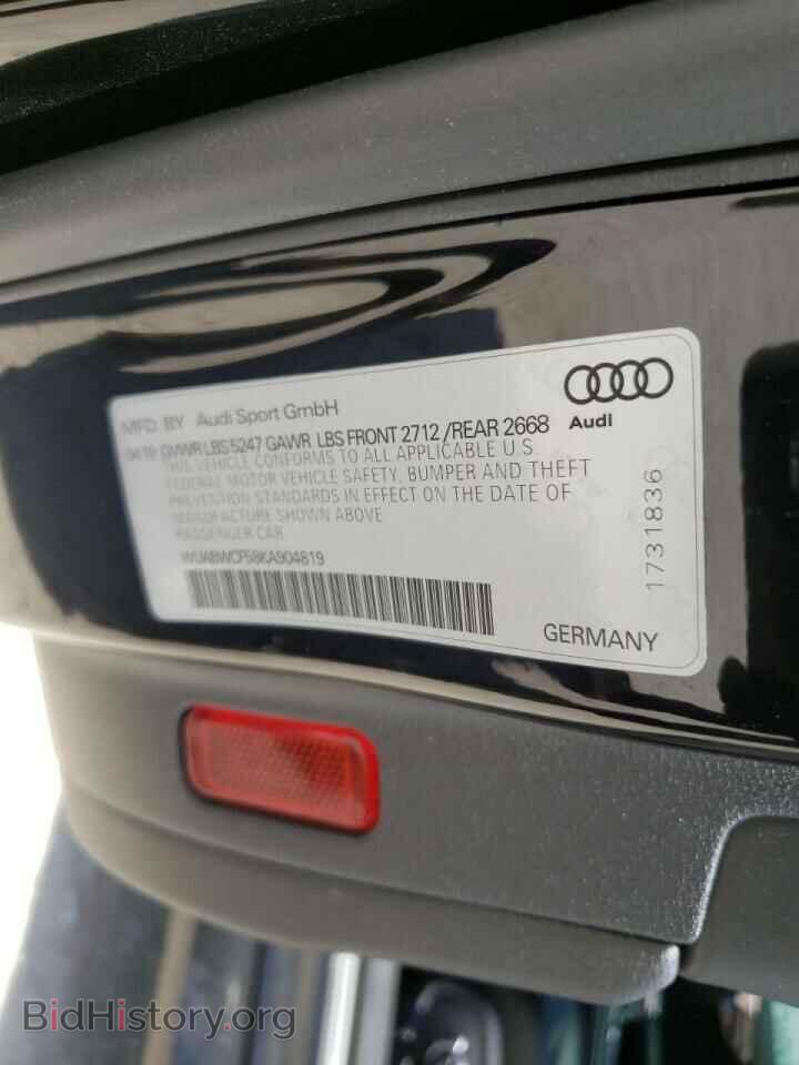 2019 AUDI S5/RS5 - VIN: WUABWCF58KA904819 - Photo 10