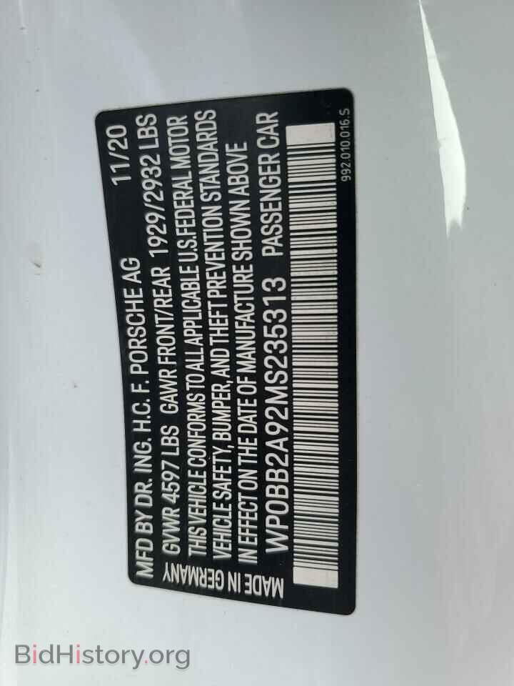 2021 PORSCHE 911 - VIN: WP0BB2A92MS235313 - Фото 12