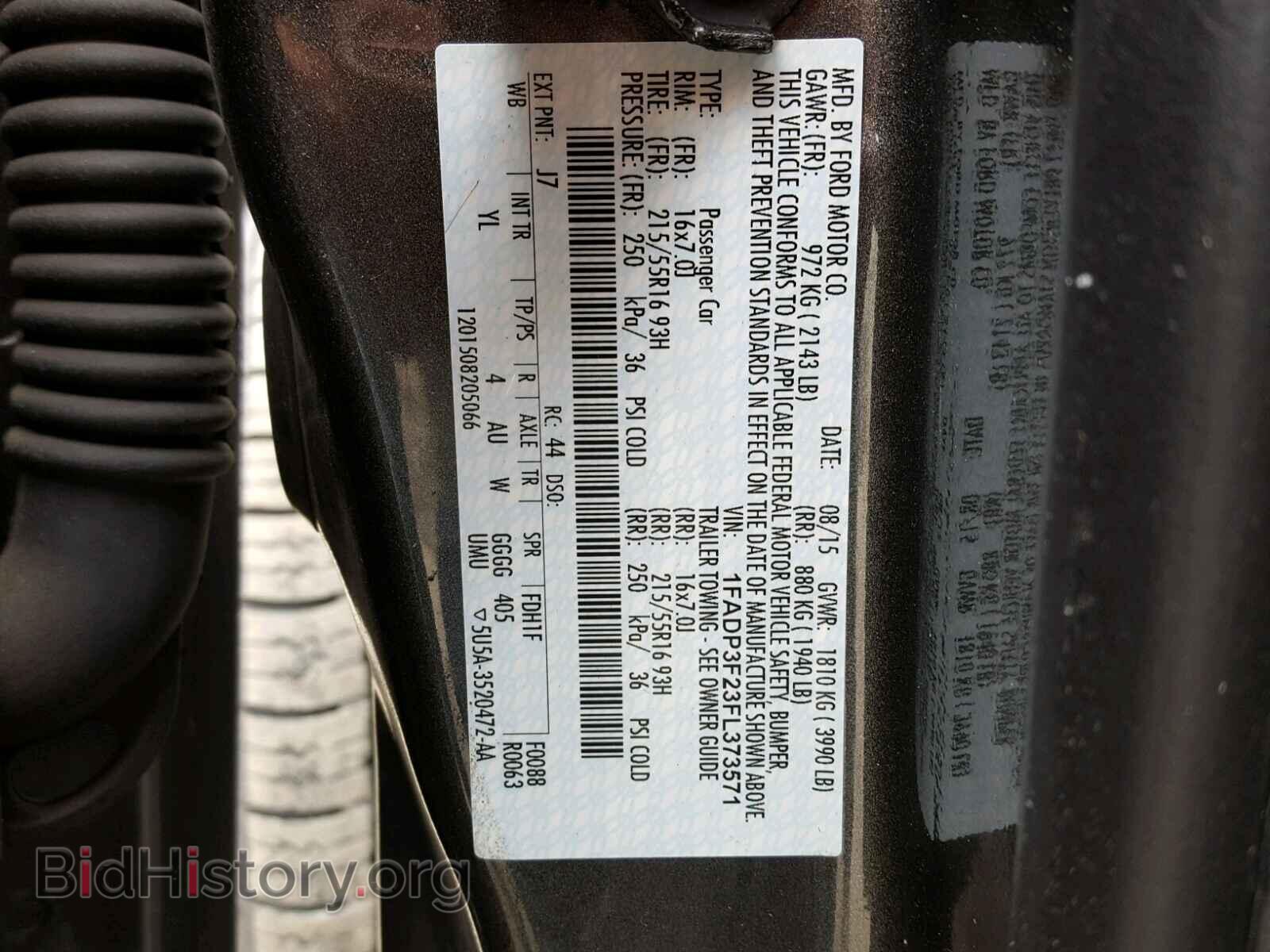 2015 FORD FOCUS - VIN: 1FADP3F23FL373571 - Фото 10