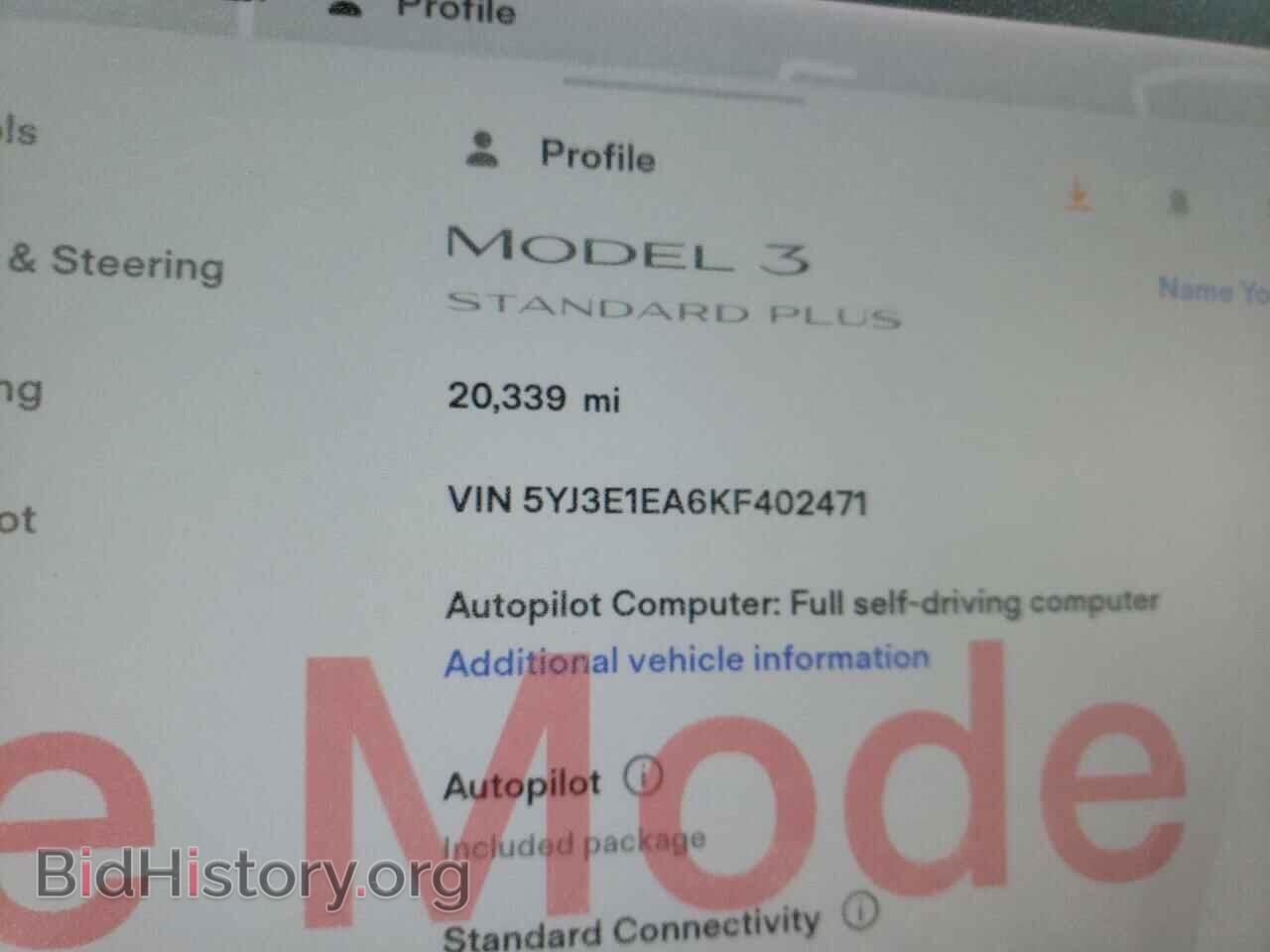 2019 TESLA MODEL 3 - VIN: 5YJ3E1EA6KF402471 - Фото 8