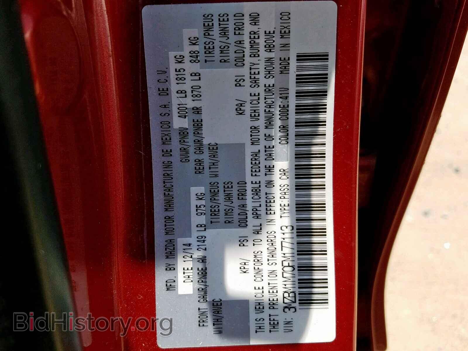 2015 MAZDA 3 - VIN: 3MZBM1M70FM177113 - Фото 10