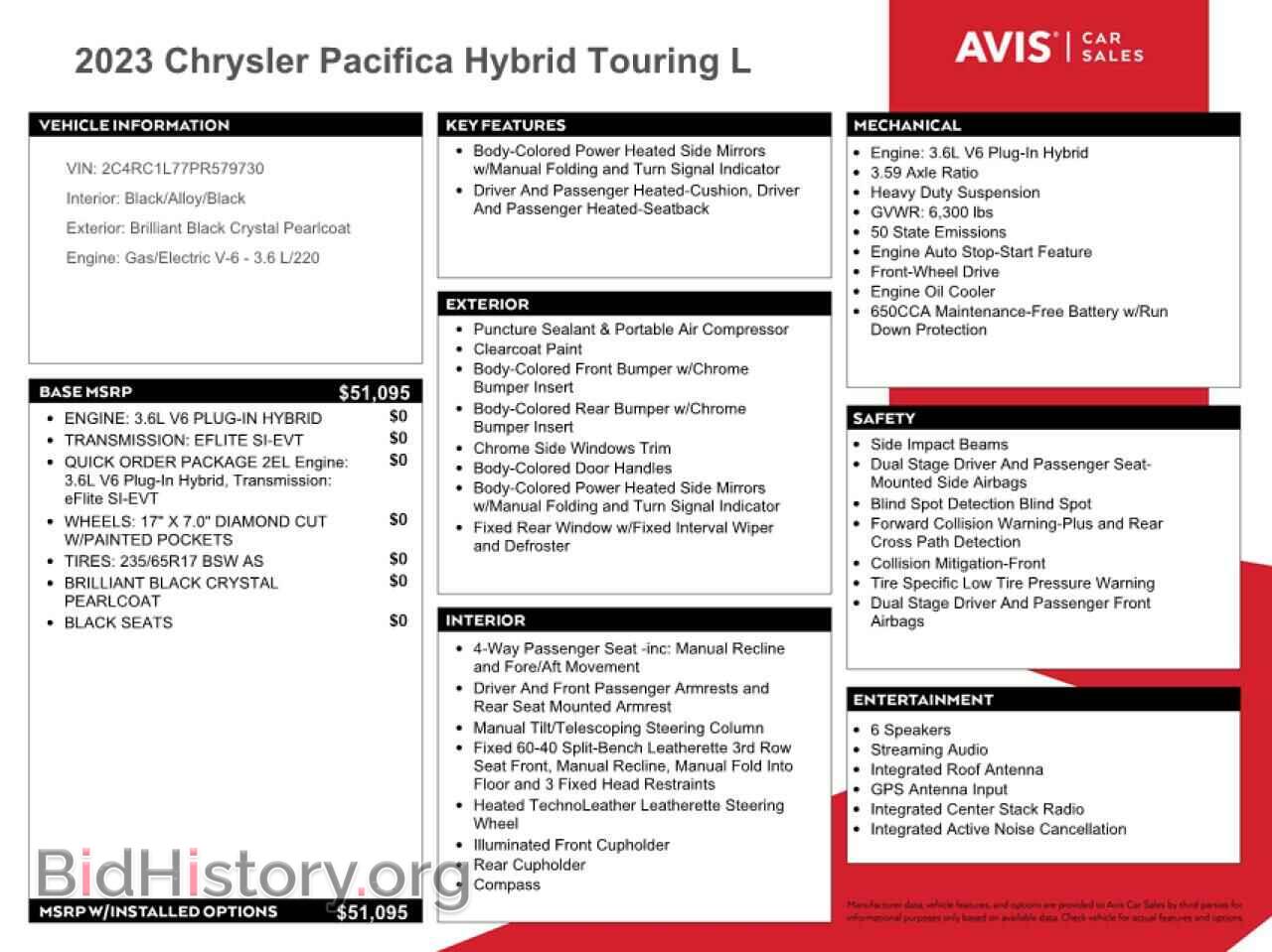 2023 CHRYSLER PACIFICA - VIN: 2C4RC1L77PR579730 - Фото 13