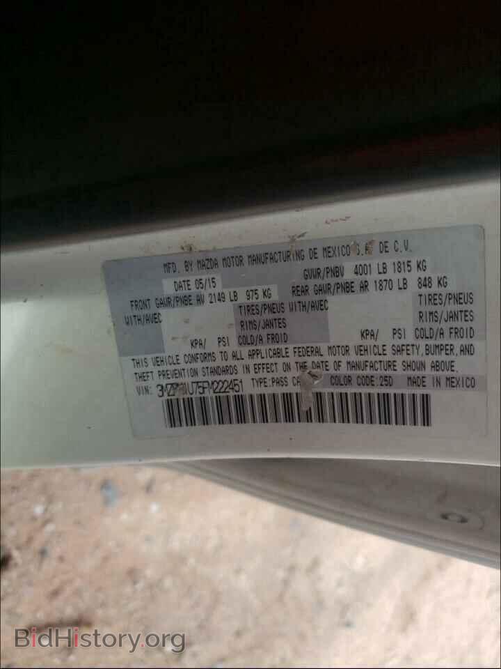 2015 MAZDA 3 - VIN: 3MZBM1U75FM222451 - Фото 10