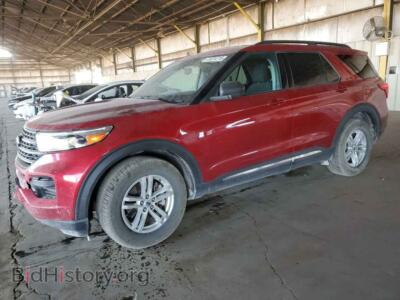 2021 Ford EXPLORER XLT, красный — VIN 1FMSK8DH2MGC48051, Copart