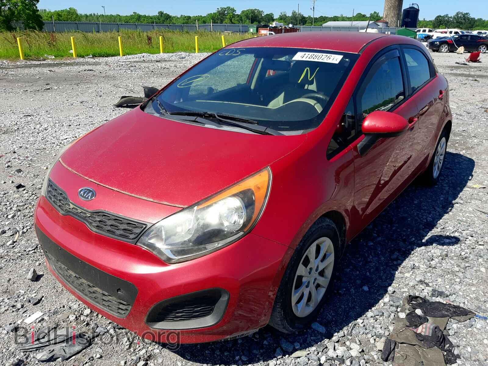 2012 KIA RIO - VIN: KNADM5A3XC6093281 - Фото 2