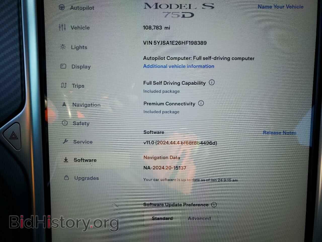 2017 TESLA MODEL S - VIN: 5YJSA1E26HF198389 - Photo 9