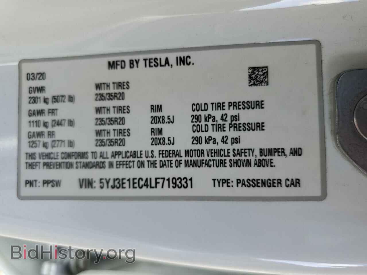 2020 TESLA MODEL 3 - VIN: 5YJ3E1EC4LF719331 - Photo 12