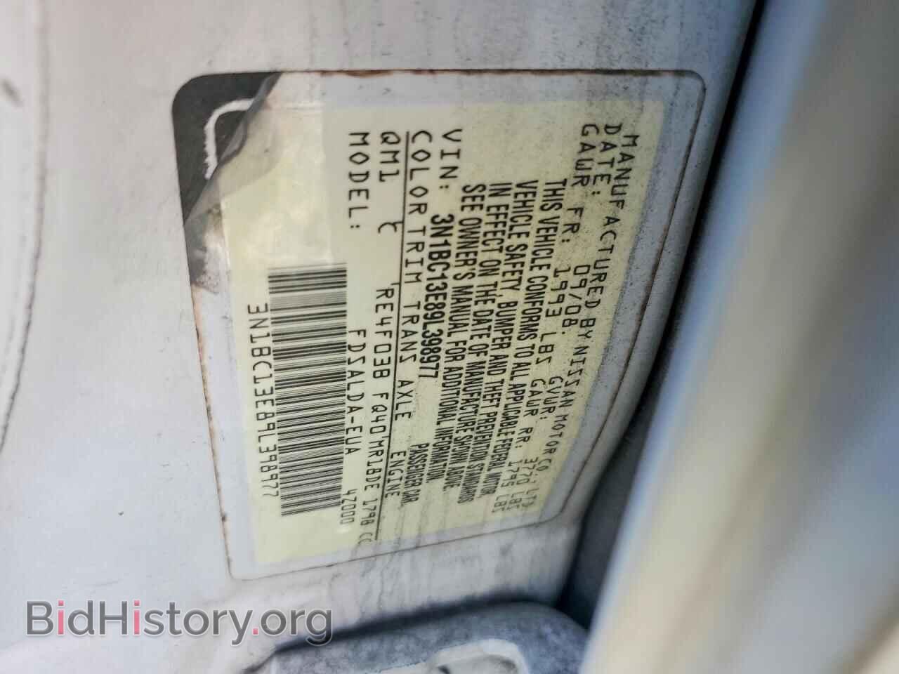 2009 NISSAN VERSA - VIN: 3N1BC13E89L398977 - Фото 12