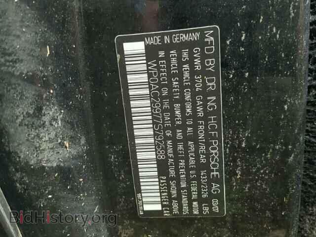 2007 PORSCHE 911 - VIN: WP0AC29977S792588 - Фото 10