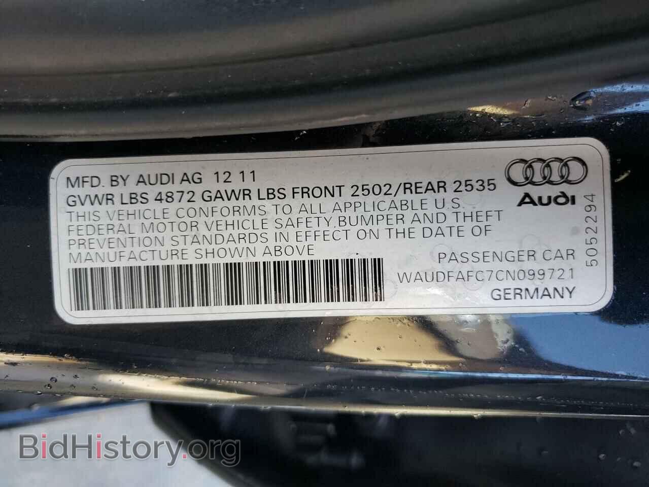 2012 AUDI A6 - VIN: WAUDFAFC7CN099721 - Photo 10