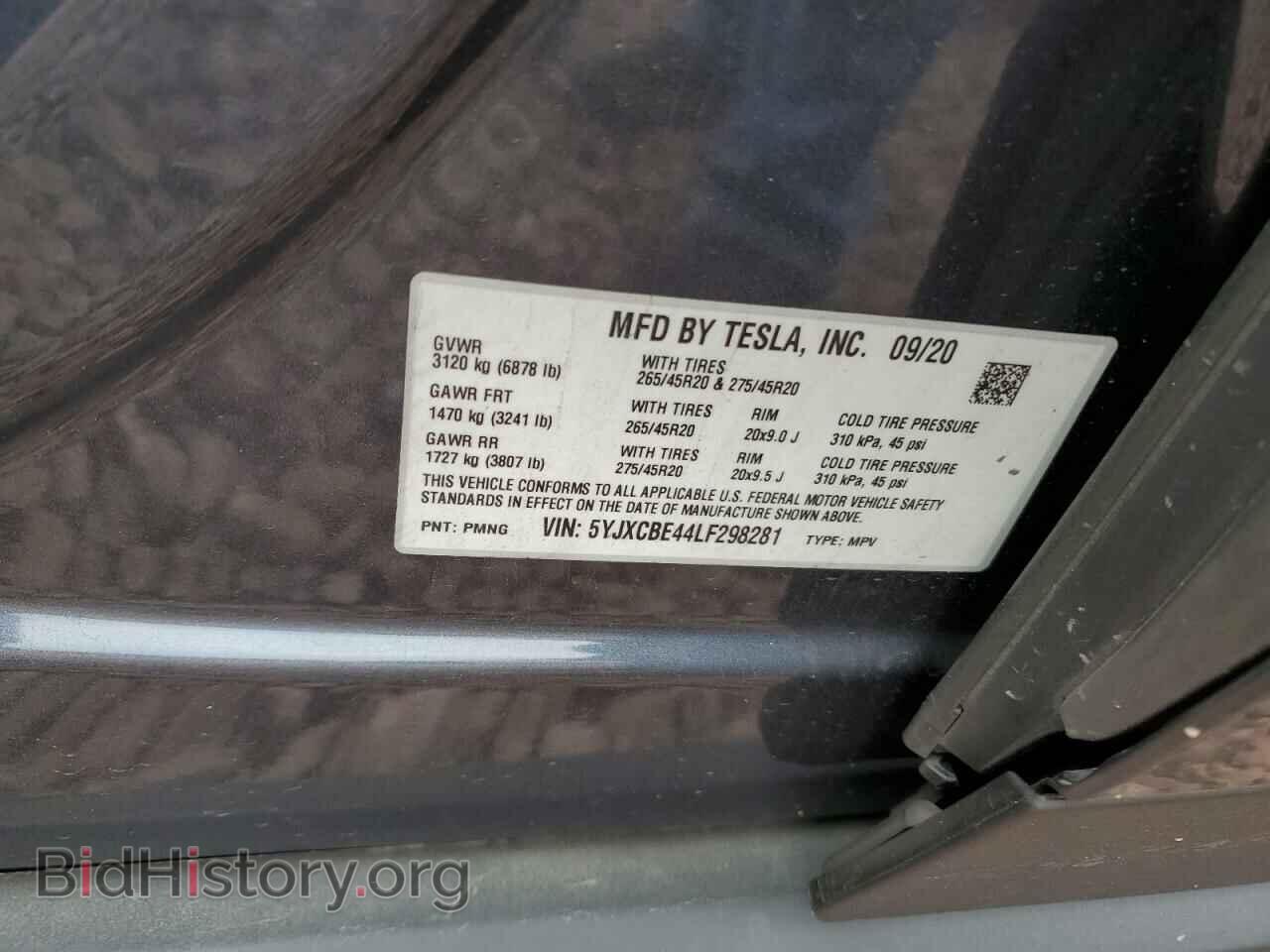 2020 TESLA MODEL X - VIN: 5YJXCBE44LF298281 - Фото 12