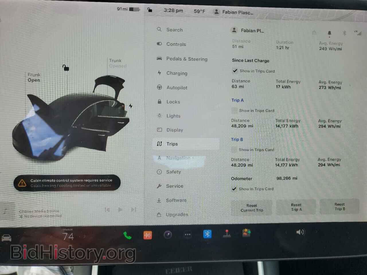 2019 TESLA MODEL 3 - VIN: 5YJ3E1EA7KF409753 - Фото 9