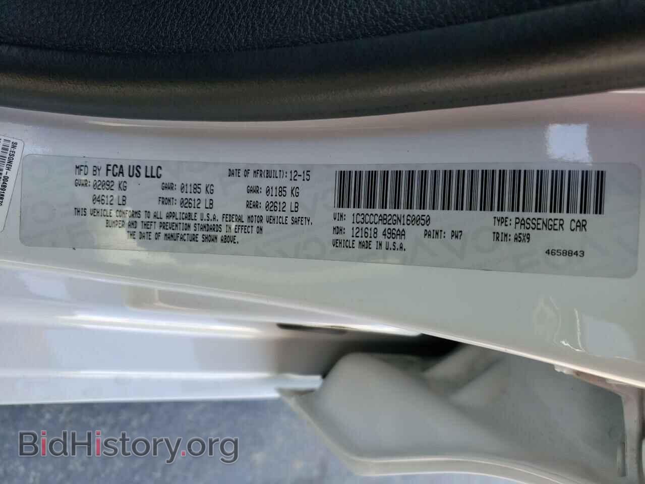 2016 CHRYSLER 200 - VIN: 1C3CCCAB2GN160050 - Фото 10