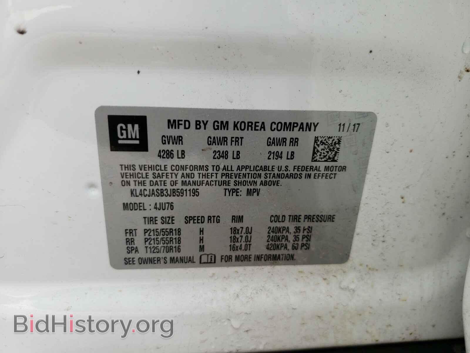 2018 BUICK ENCORE - VIN: KL4CJASB3JB591195 - Photo 10