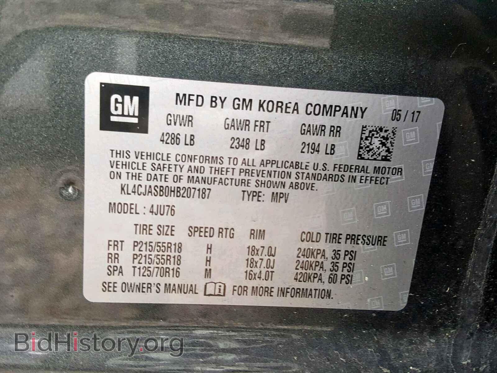 2017 BUICK ENCORE PRE - VIN: KL4CJASB0HB207187 - Photo 10