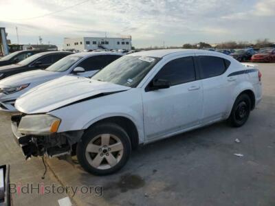 2013 Dodge AVENGER SXT, white — VIN 1C3CDZCB7DN661914, Copart