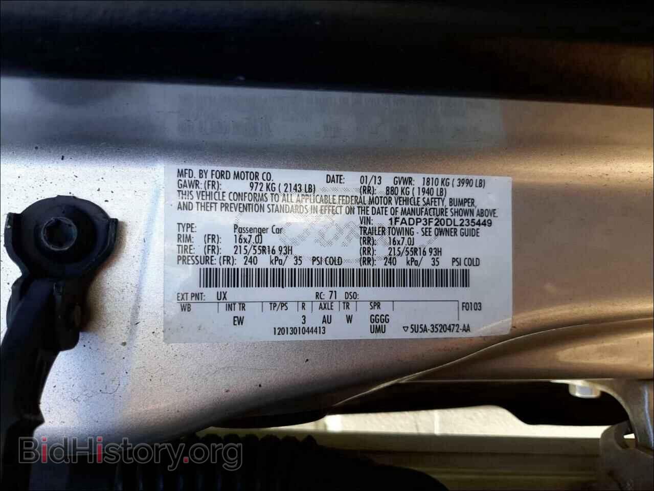 2013 FORD FOCUS - VIN: 1FADP3F20DL235449 - Photo 10