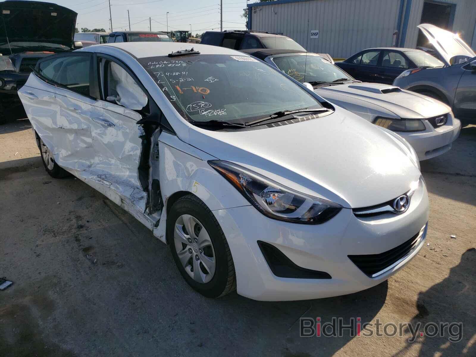 Photo 5NPDH4AE4GH767570 - HYUNDAI ELANTRA 2016